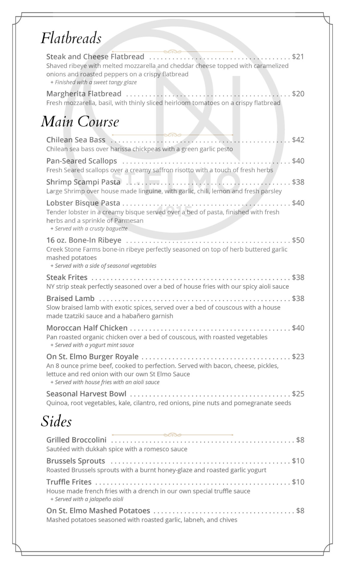 Elmo's Menu Menu - On St. Elmo