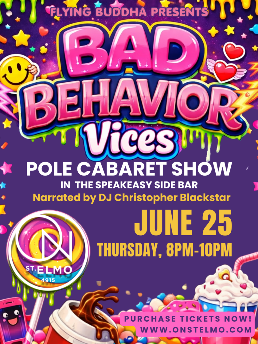Vices is a 90-minute immersive pole cabaret that explores the cravings we give into—the habits we hide, the pleasures we chase, and the impulses we can’t resist